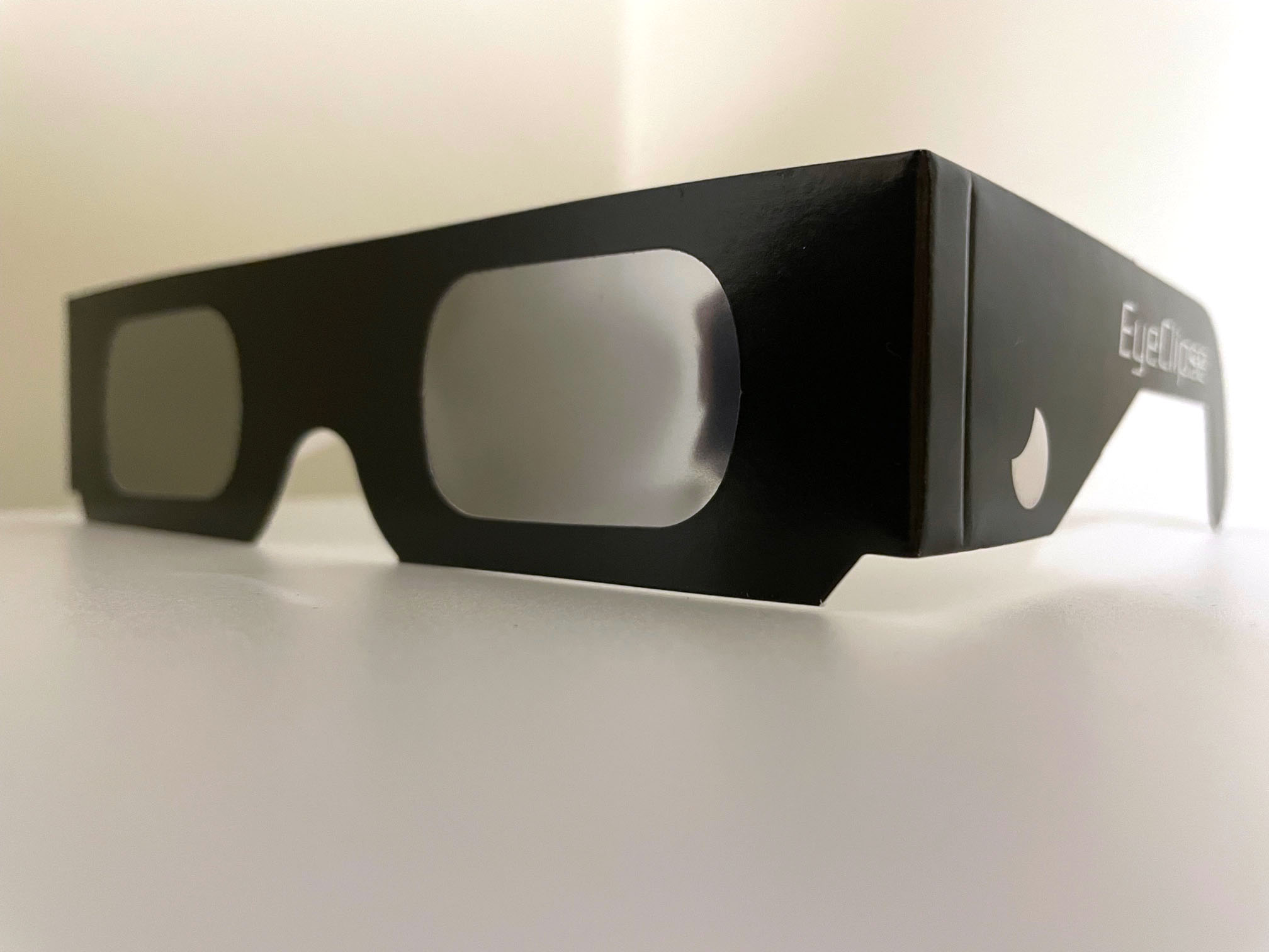Black solar eclipse glasses