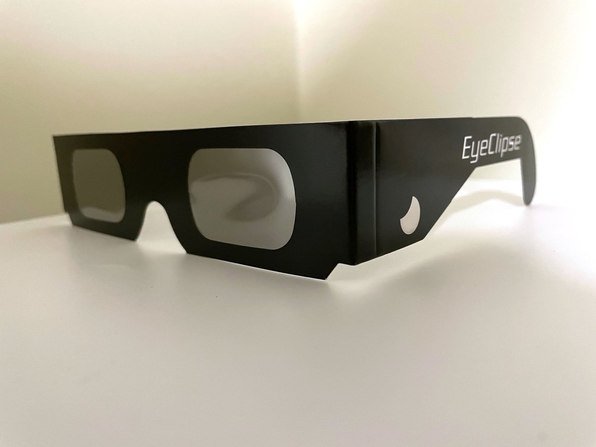 Black solar eclipse glasses