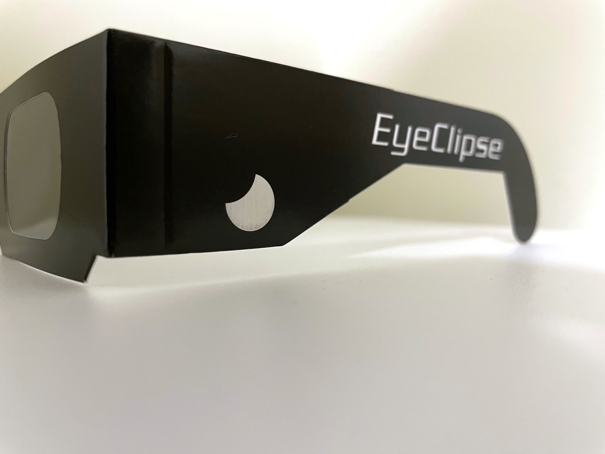 Black solar eclipse glasses