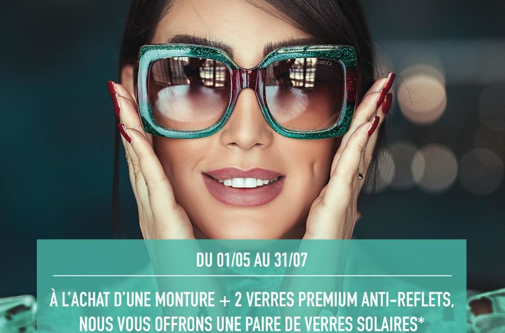 Votre paire de verres solaires offerte chez votre opticiens EnVue