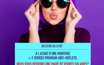 Votre paire de verres solaires offertes*